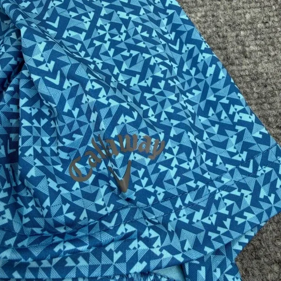 Callaway Polo Shirt Mens 2XLT Vallarta Blue Opti-Dri Swing Tech Golf Stretch NEW - Picture 16 of 16